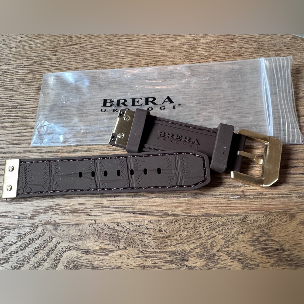 Brera Orologi Genuine Rubber Watch Band